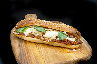 Chicken Parmesan Hoagie made at our Cherry Hill pizza shop.